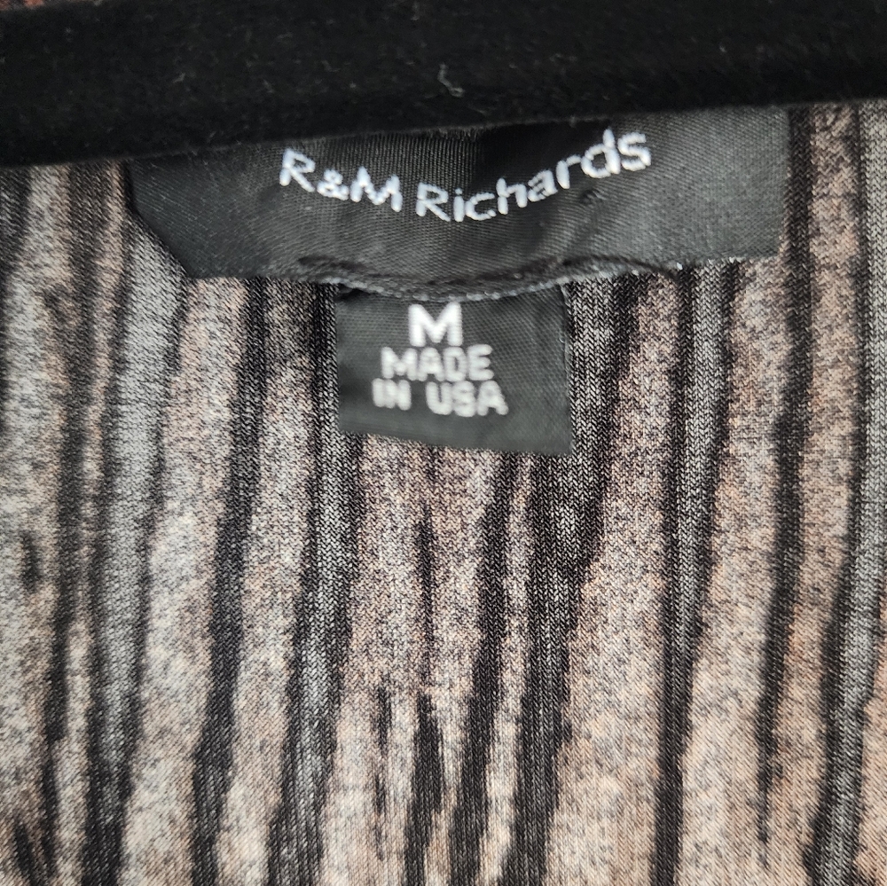 R&M Richards Women's M Maxi Brown/Black Animal Print ambre.pit to pit 17: - Picture 7 of 9